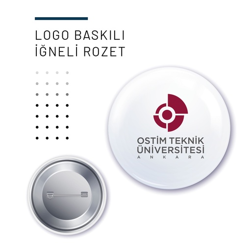 Logo Baskılı İğneli Rozet